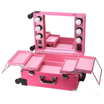 Cosmetic Train Transparent Beauty Box Makeup Vanity Case